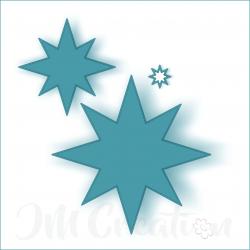 Stanzschablone - Stitched Sterne